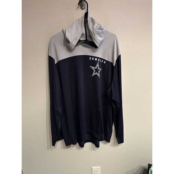 Dallas Cowboys Mens 3XL Nike Lightweight Hoodie Pullover Gym Stretch Performance - Picture 1 of 8